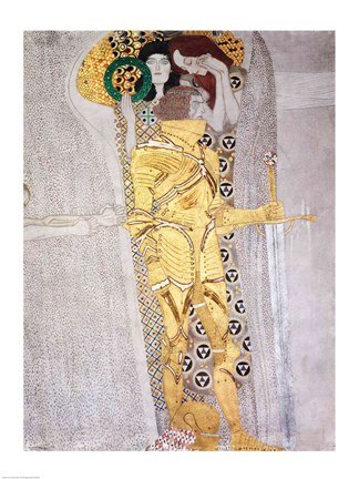 Framed Knight detail of the Beethoven Frieze Print