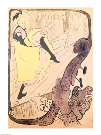 Framed Poster advertising Jane Avril Print