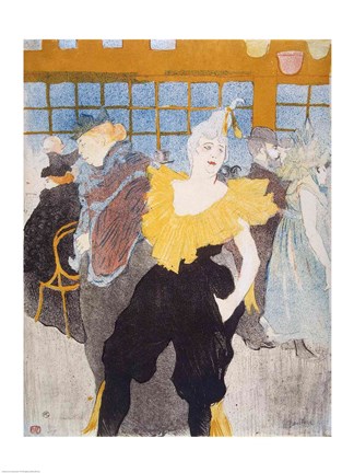Framed Clownesse in the Moulin Rouge, 1897 Print