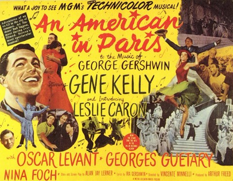 Framed American in Paris - Gene Kelly Print