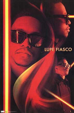 Framed Lupe Fiasco - Neon Print
