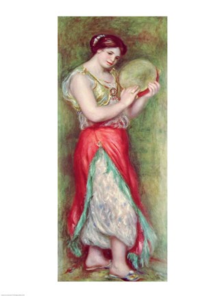 Framed Dancing Girl with Tambourine, 1909 Print