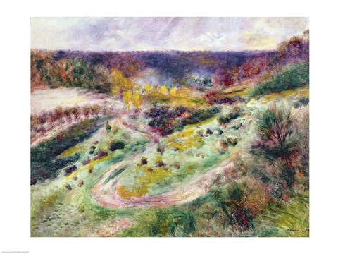 Framed Landscape at Wargemont, 1879 Print