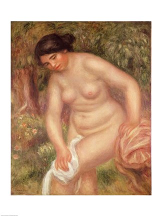 Framed Bather drying herself, 1895 Print