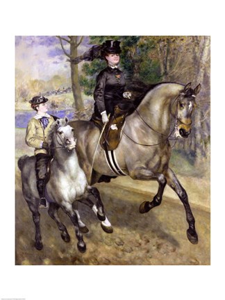 Framed Horsewoman in the Bois de Boulogne, 1873 Print
