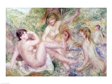 Framed Study for the Large Bathers, 1885-1901 Print