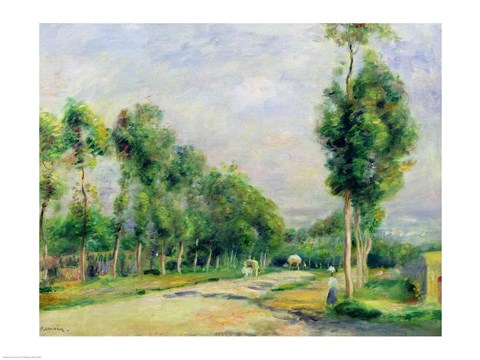 Framed Road to Versailles at Louveciennes Print