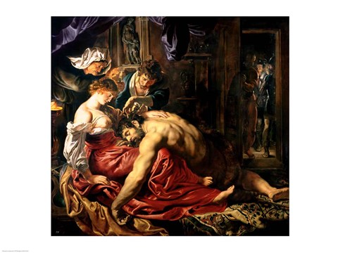 Framed Samson and Delilah, c.1609 Print