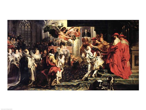 Framed Coronation of Marie de Medici Print