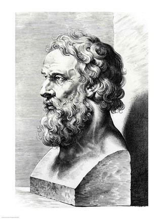 Framed Bust of Plato Print