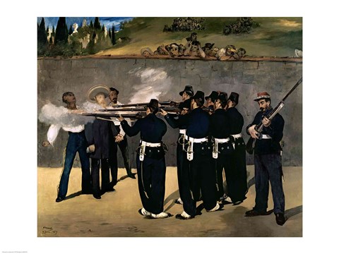 Framed Execution of the Emperor Maximilian Print