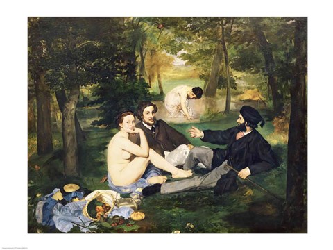 Framed Dejeuner sur l&#39;Herbe, 1863 Print