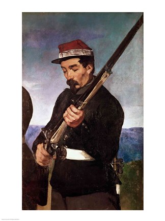 Framed Non Commissoned Officer holding his Rifle Print