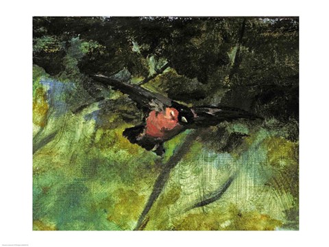 Framed Dejeuner sur l&#39;Herbe, 1863 (bird detail) Print