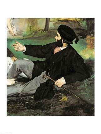 Framed Dejeuner sur l&#39;Herbe, 1863 (man detail) Print