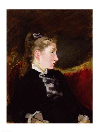 Framed Profile of a Young Girl Print