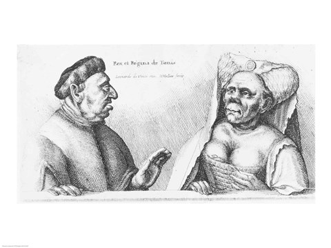 Framed Rex et Regina de Tunis Print