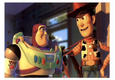 Framed Buzz Lightyear and Woody Print