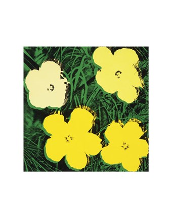 Framed Flowers, 1970 (4 yellow) Print