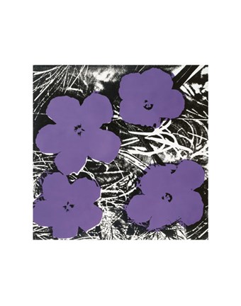 Framed Flowers, c.1965 (4 purple) Print