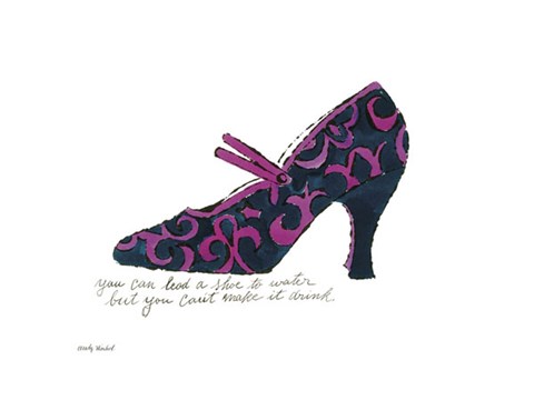 Framed la Recherche du Shoe Perdu, 1955 (blue &amp; pink shoe) Print
