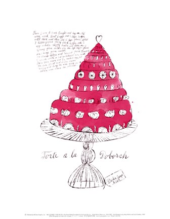 Framed Wild Raspberries by Andy Warhol and Suzie Frankfurt, 1959  (pink) Print