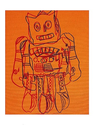 Framed Moon Explorer Robot, 1983 (orange) Print