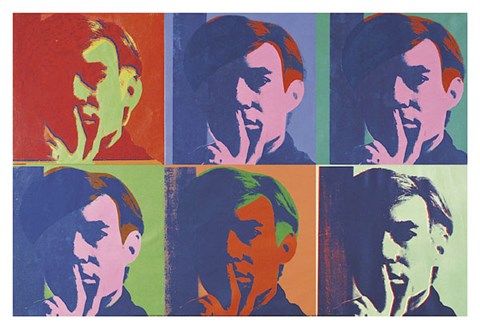 Framed Set of Six Self-Portraits, 1967 Print