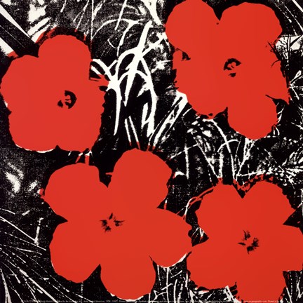 Framed Flowers (Red), 1964 Print