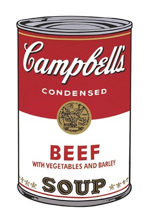 Framed Campbell&#39;s Soup I:  Beef, 1968 Print