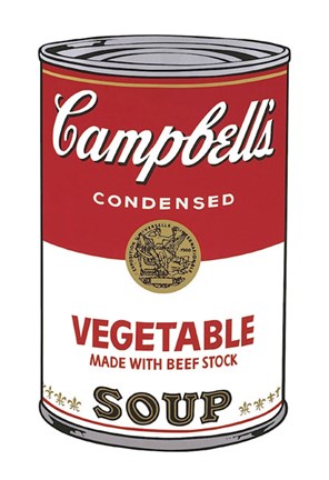 Framed Campbell&#39;s Soup I:  Vegetable, 1968 Print