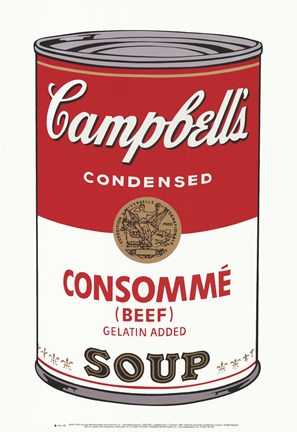 Framed Campbell&#39;s Soup I:  Consomme, 1968 Print