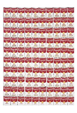 Framed One Hundred Cans, 1962 Print