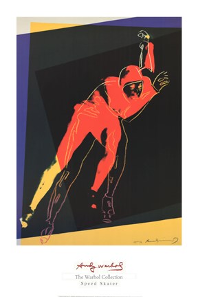 Framed Speed Skater, 1983 Print