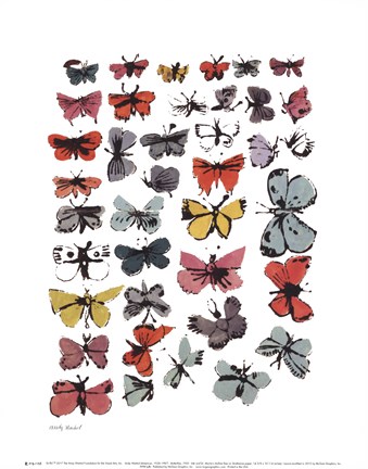Framed Butterflies, 1955  (many/varied colors) Print