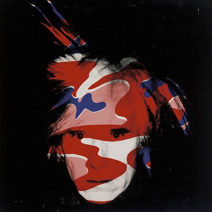Framed Self-Portrait, 1986 (red, white and blue camo) Print