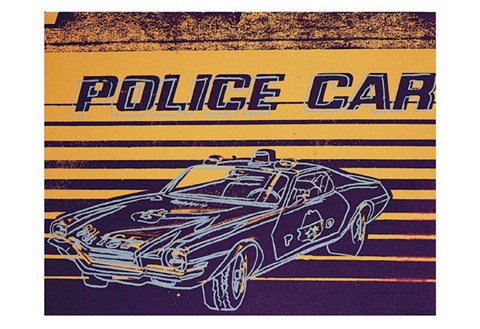 Framed Police Car, 1983 Print