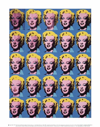 Framed Twenty-Five Colored Marilyns, 1962 Print