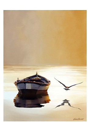 Framed Sunset in the Pier Print