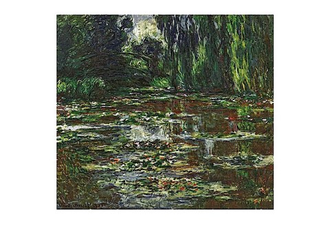 Framed Bridge Over the Water Lily Pond, 1905 Print