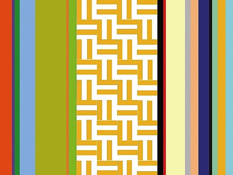 Framed Striped Key Print