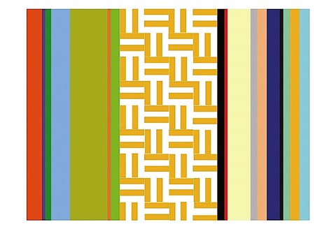 Framed Striped Key Print