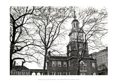 Framed Independence Hall (horizontal) Print