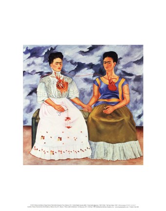 Framed Two Fridas, 1939 Print