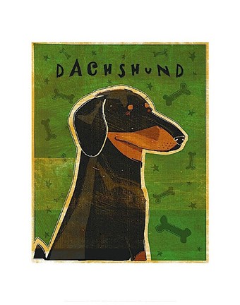 Framed Dachshund (black and tan) Print