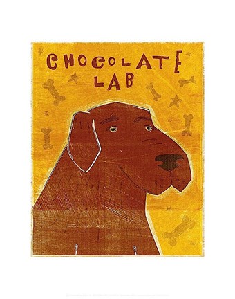 Framed Lab (chocolate) Print