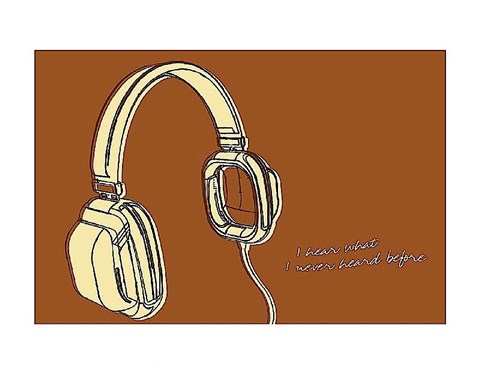 Framed Lunastrella Headphones Print