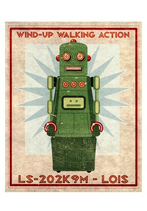 Framed Lois Box Art Robot Print