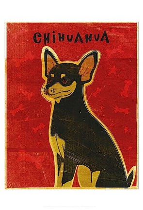 Framed Chihuahua (black and tan) Print