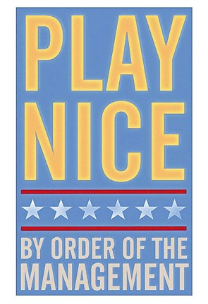 Framed Play Nice Print